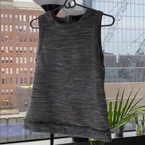 Gray marled sleeveless work top banana republic